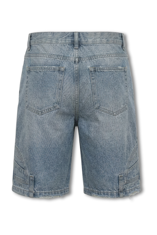 Cross Chain Cargo Denim Short