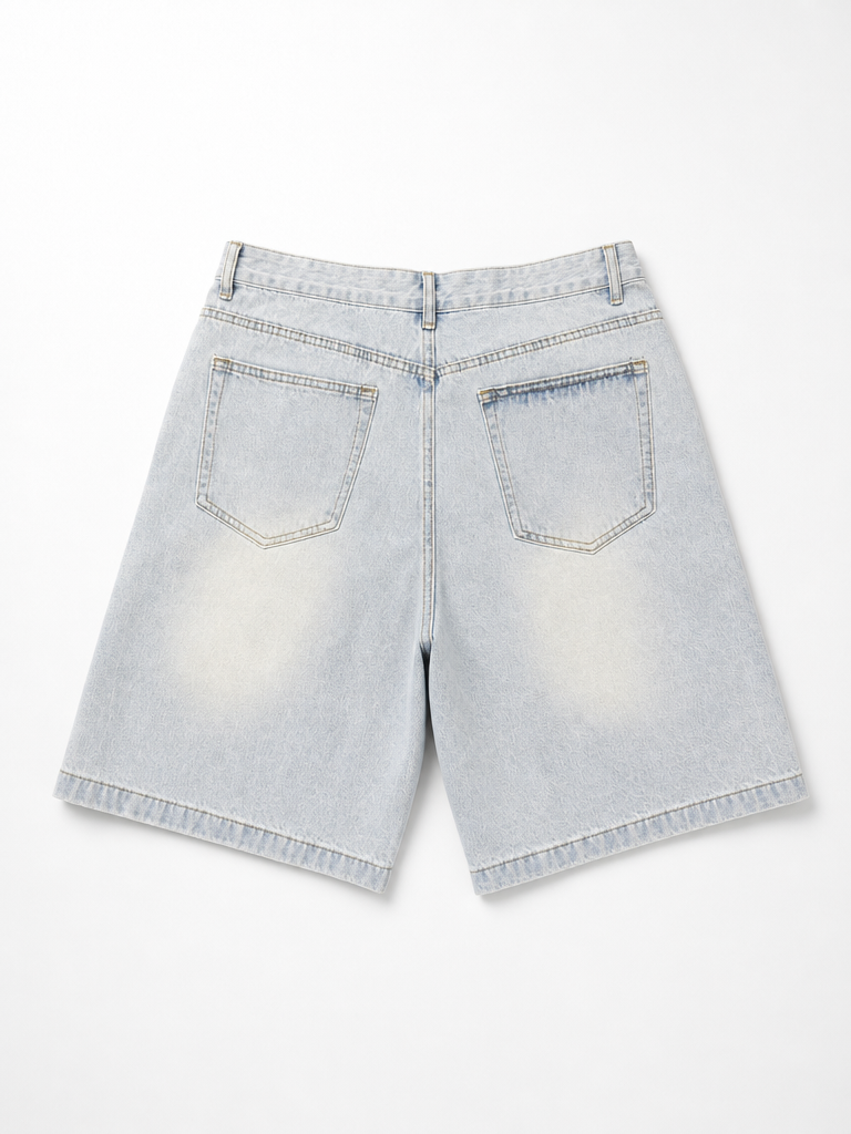 Ice Wash Denim Short