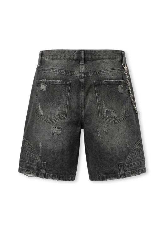 Cross Chain Cargo Denim Short