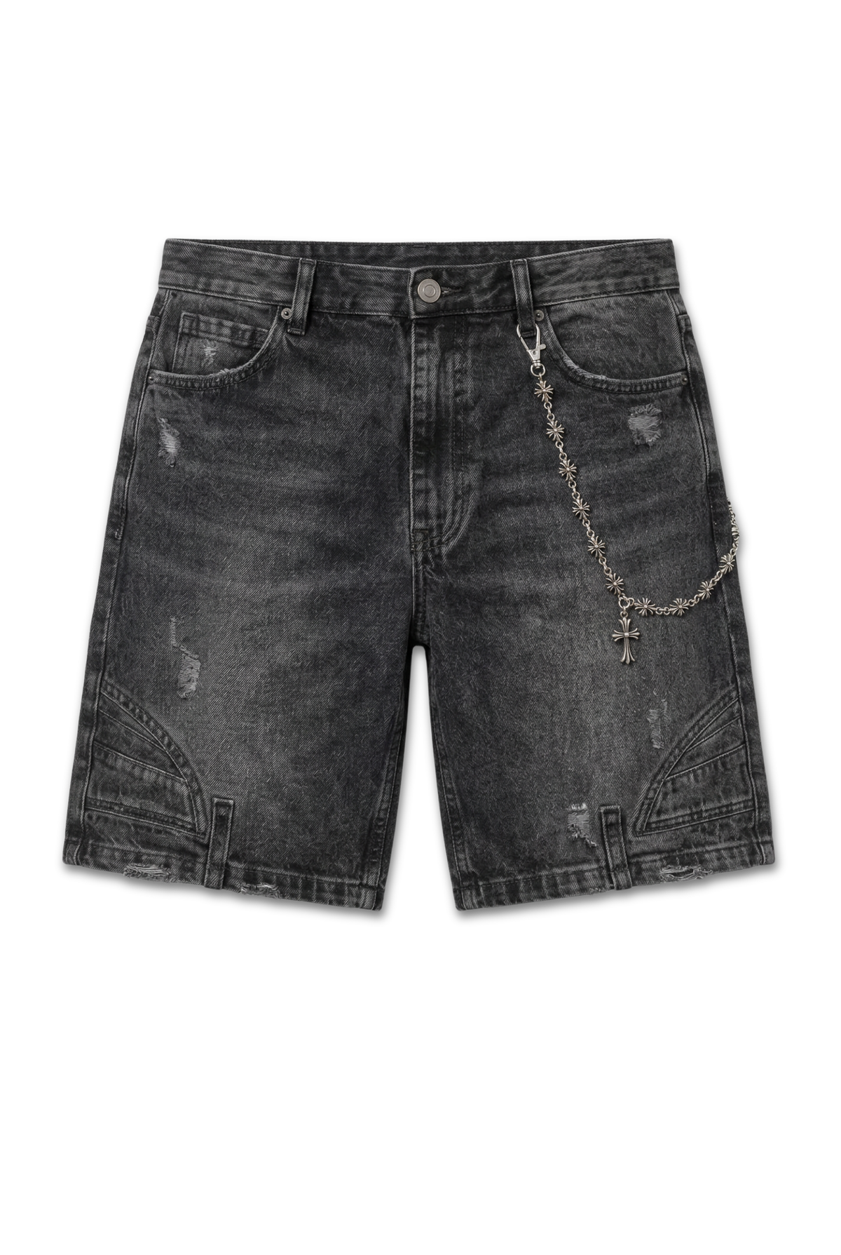 Cross Chain Cargo Denim Short