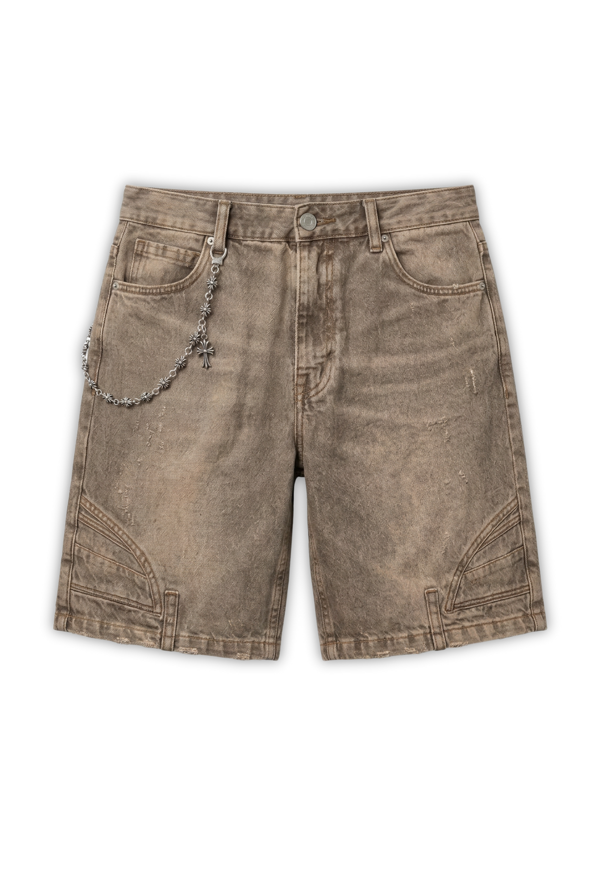 Cross Chain Cargo Denim Short