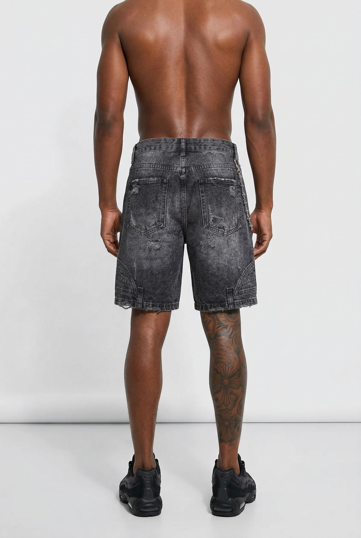 Cross Chain Cargo Denim Short