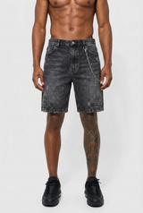 Cross Chain Cargo Denim Short