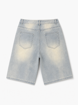 Bone Wash Denim Short