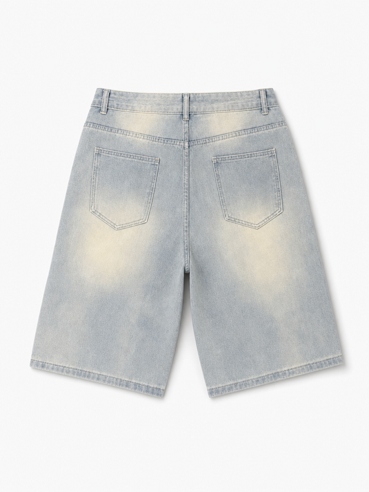 Bone Wash Denim Short